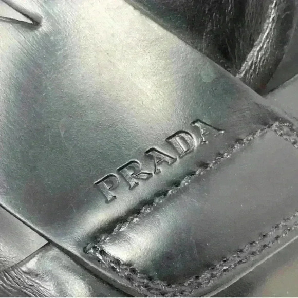 PRADA Men’s Spazzolato Penny Loafers, authenticated; Black leather. Size: 10 COA - Picture 9 of 13